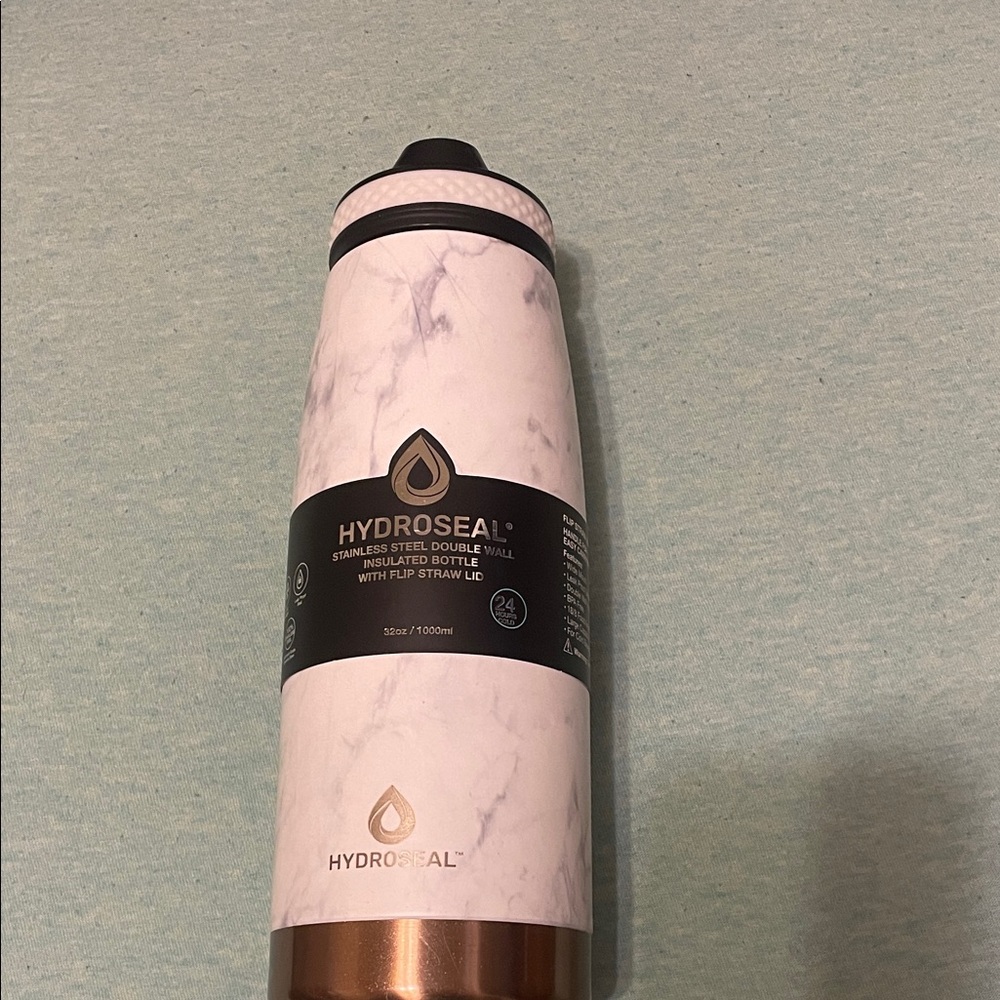 Hydroseal White and Copper Water Bottle
